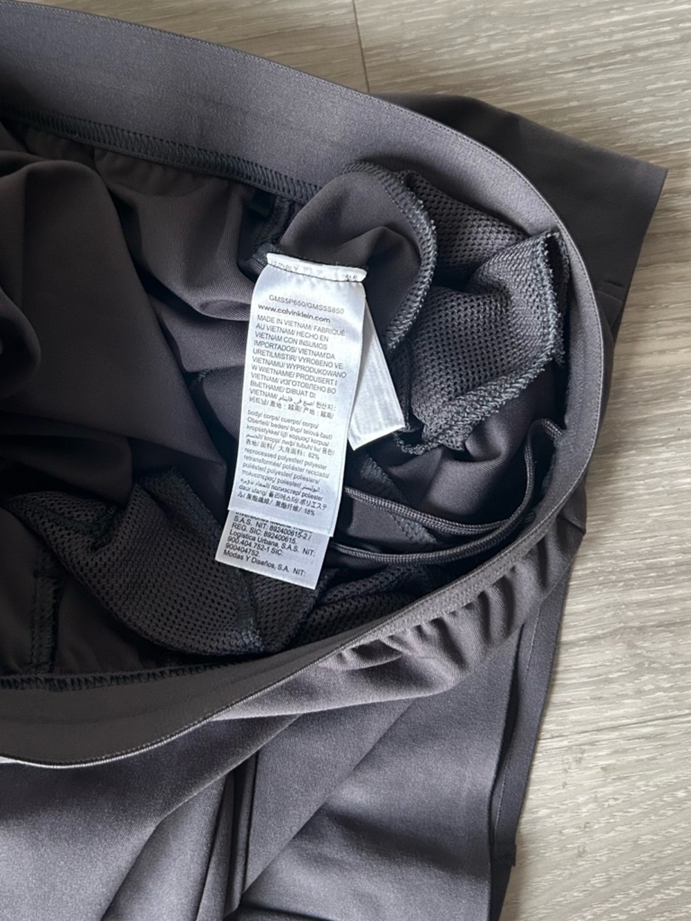 Calvin Klein | Soft Stretch Sport Knit Workout Shorts in Charcoal Grey (X-Small) - Picture 10 of 13